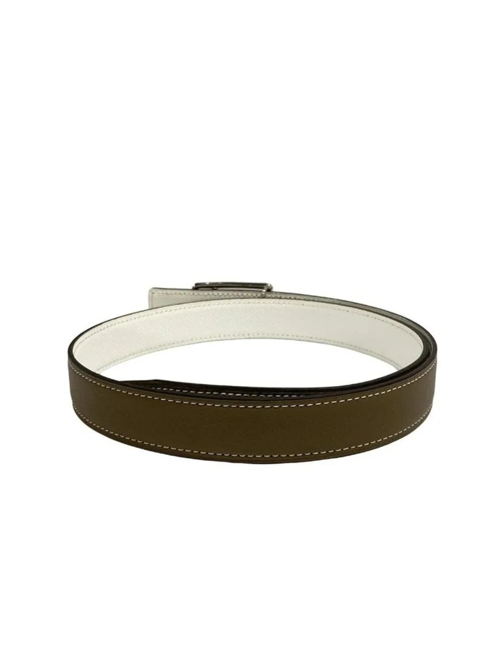 Hermes Belt 70 Etoupe Silver